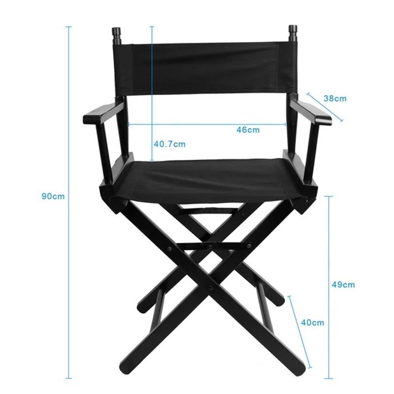 SELENS-Chaise Pliante Portable en Bois Massif, Équipement de Réalisateur, Chaise de Maquillage en To