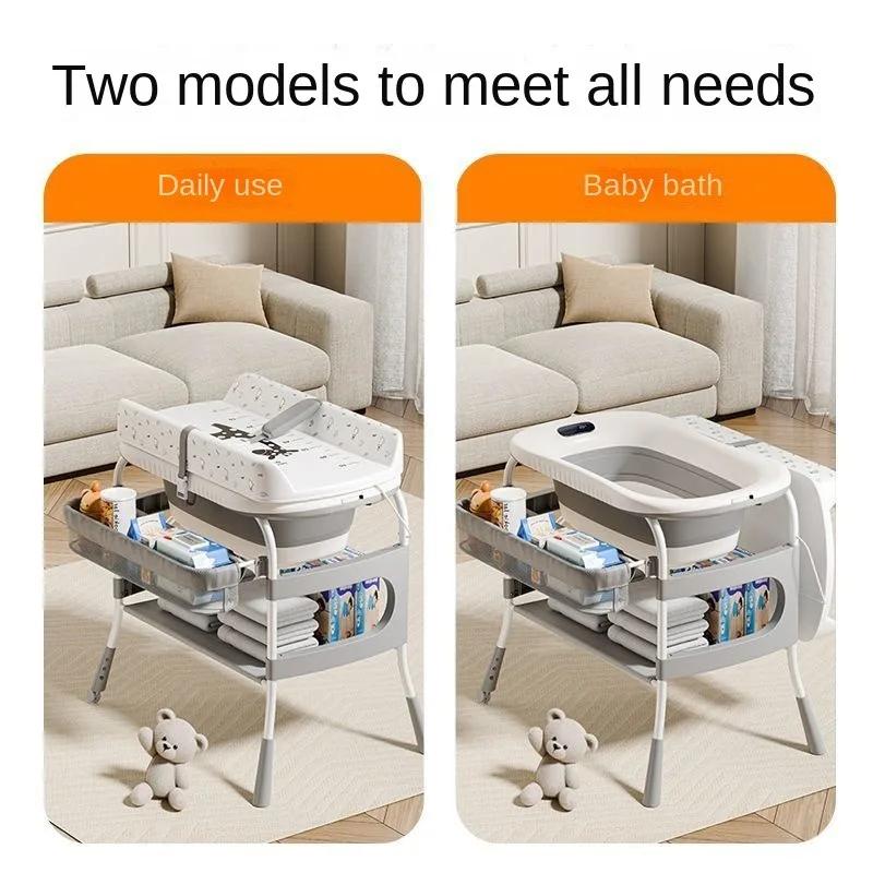Table d'allaitement 2 en 1 pour bébé, Station de soins des couches pour bébé, fonction multifonction