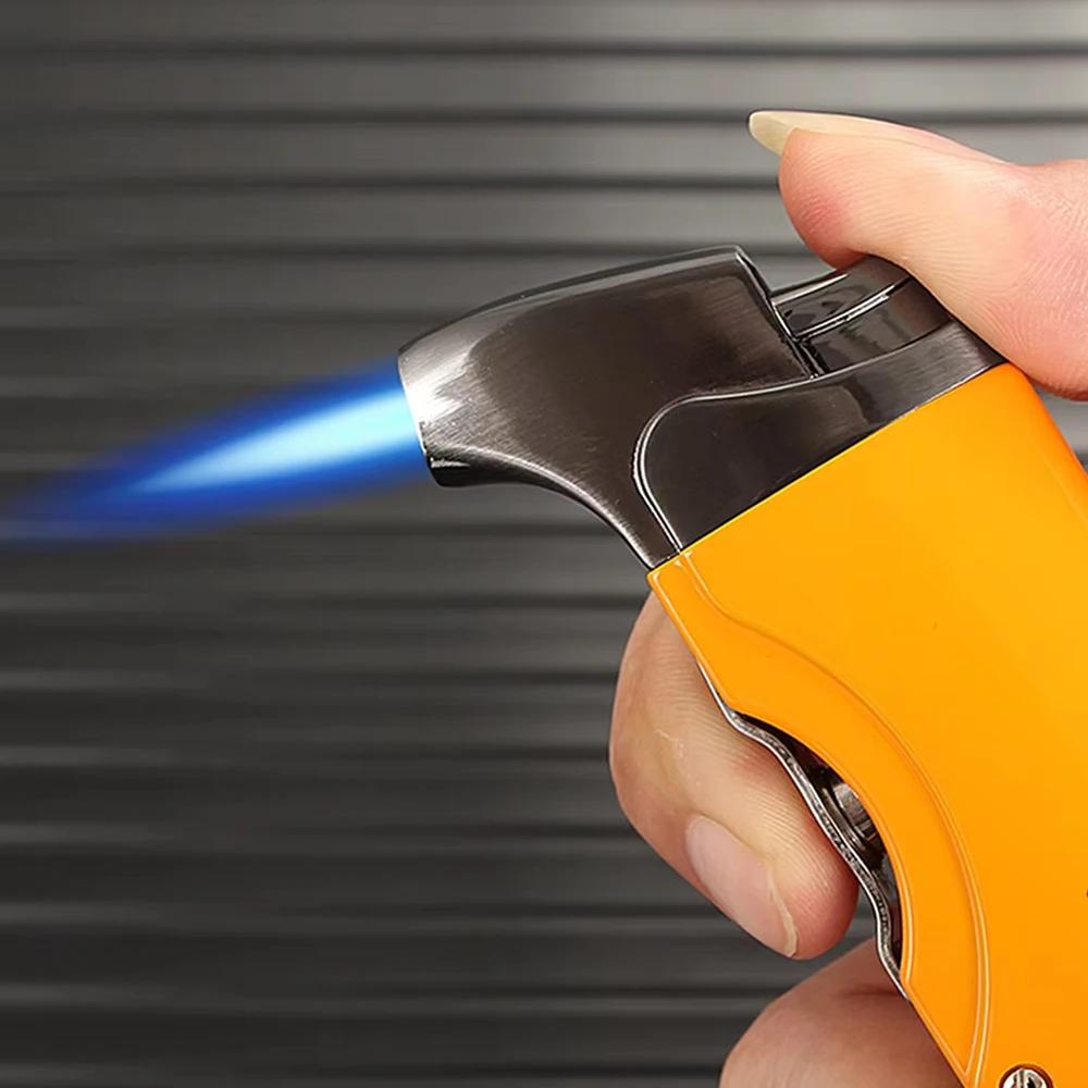 Briquet Butane coupe-vent, ensemble d'accessoires pour cigares, briquets à gaz en métal, coupe-cigar