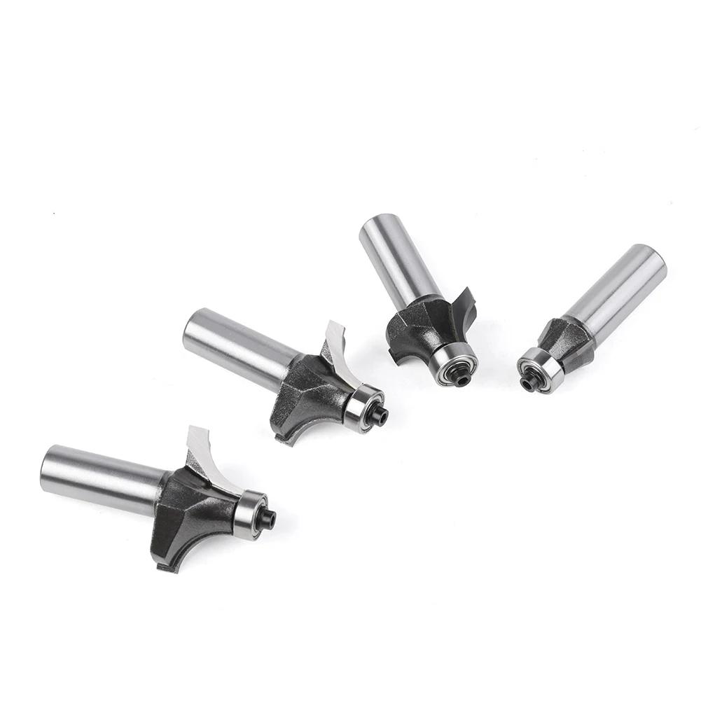 Mèche de routeur ronde d'angle à tige de 1/4 et 6mm, avec roulement, fraise pour le travail du bois,
