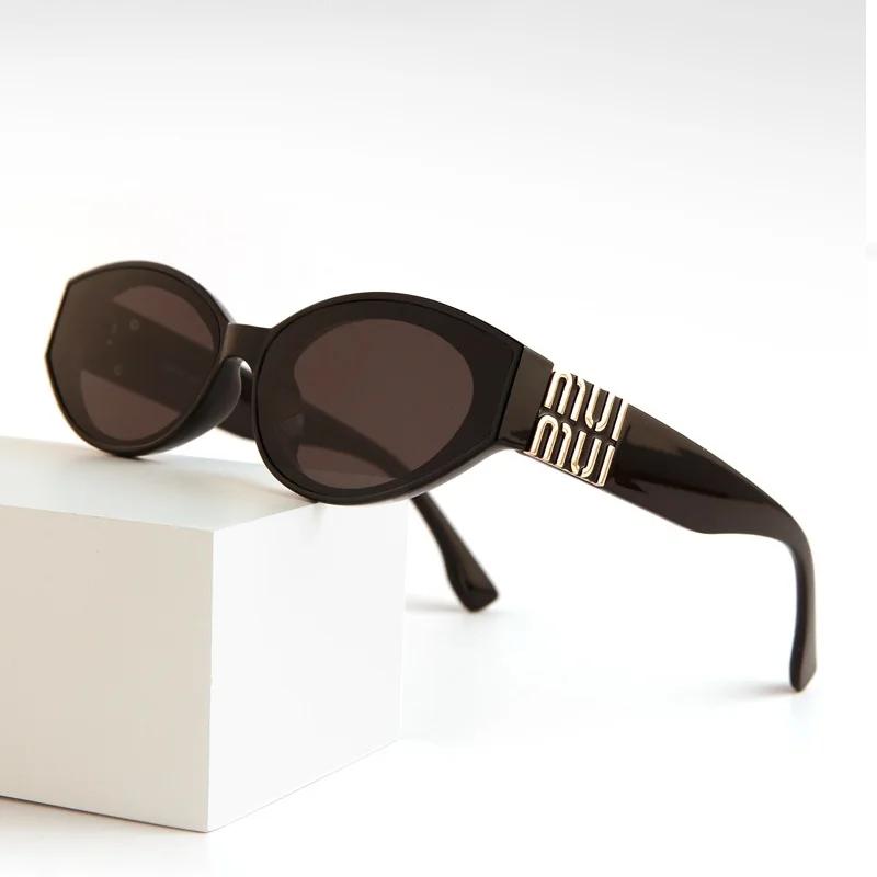 Lunettes de soleil Glamour Fashion 2025 pour femmes, lunettes de créateur ovales de luxe pour hommes