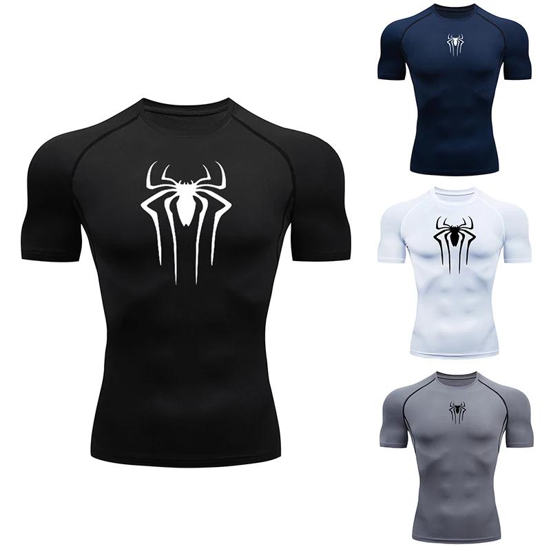 T-shirt compression homme manches courtes 2024 - Sport, fitness, running - Élastique séchage rapide