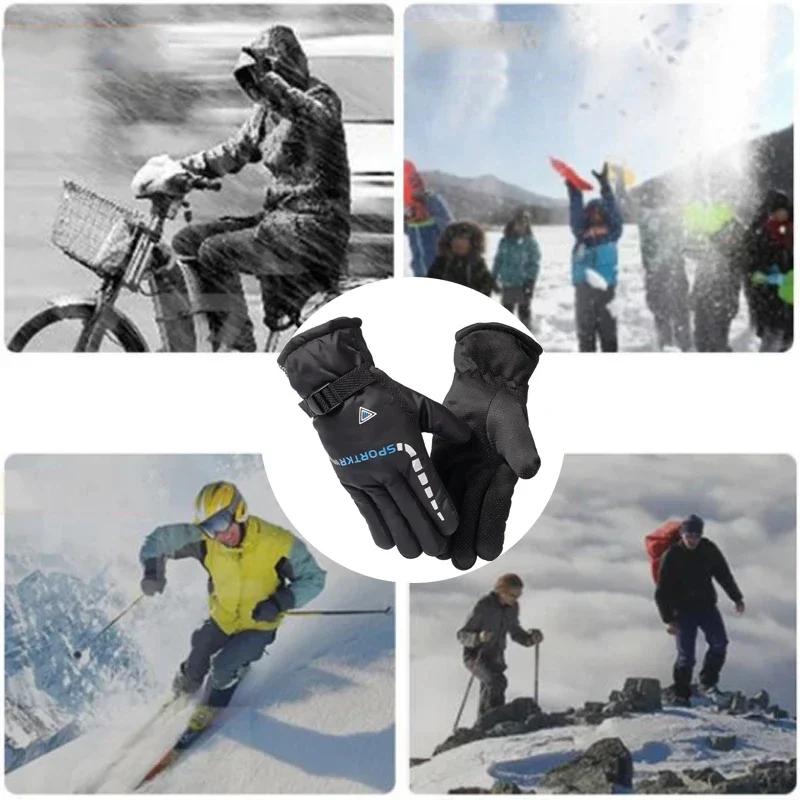 Gants de cyclisme thermiques chauds d'hiver en plein air imperméables antidérapants sport Ski cyclis