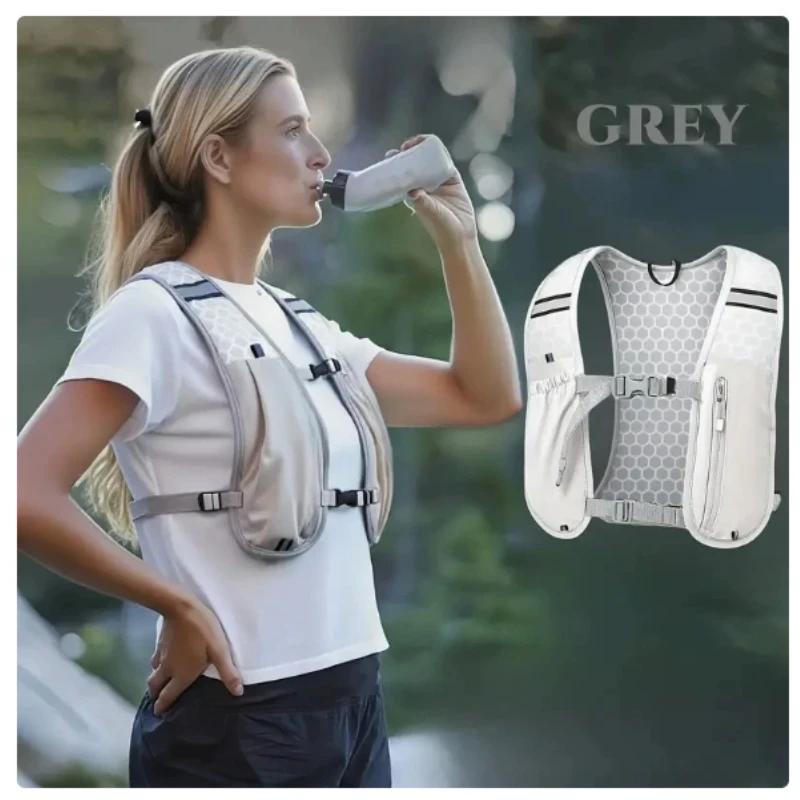 Gilet de sport, sac à dos de course, sac de poitrine léger pour la randonnée, le vélo, le marathon,