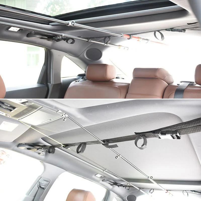 Pratique voiture canne à pêche économiseur véhicule canne transporteur bande porte-canne ceinture sa