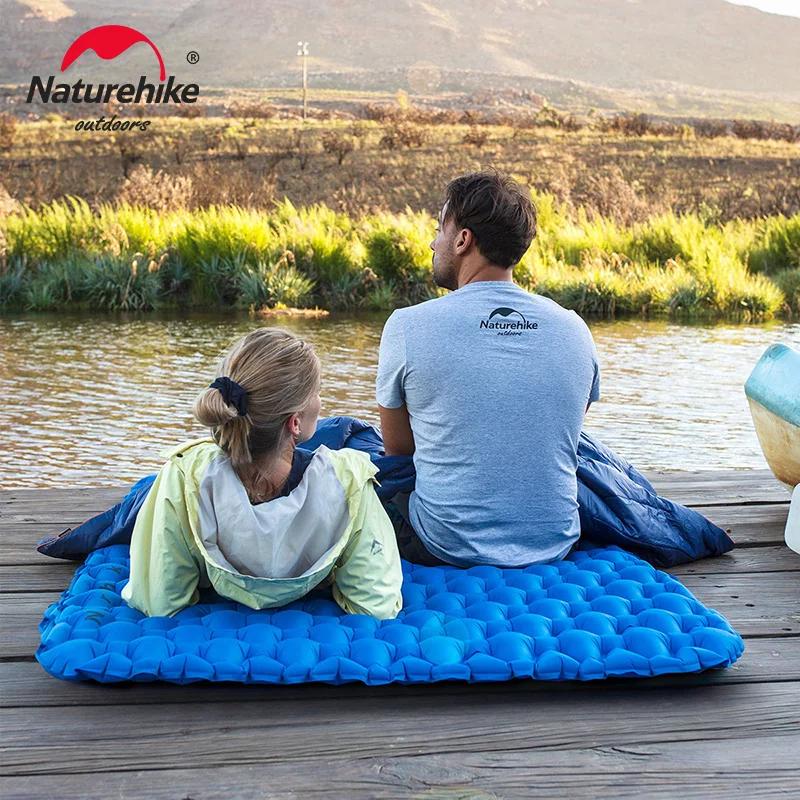 Naturehike – matelas de Camping ultraléger, Double matelas à Air, lit pliant d'extérieur, coussin de