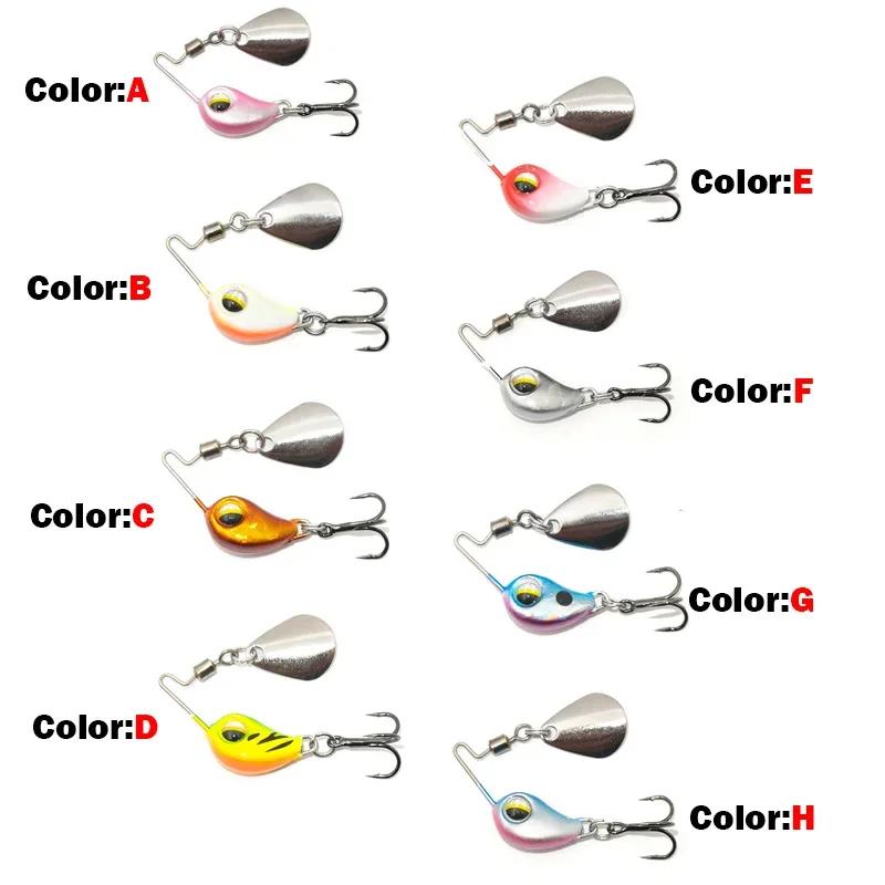 OUTKIT nouveau 4.5g/7.5g métal VIB Micro leurre de pêche Spinner coulant cuillère rotative broche ma
