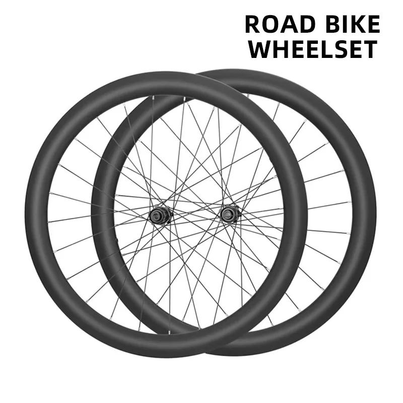 Roue d'essieu traversant de vélo de route en Fiber de carbone, 100x12mm, 142x12mm, frein à disque à