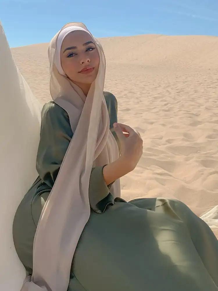Femmes musulmanes en mousseline de soie Hijab châles écharpe Modal coton Jersey Hijabs plaine douce
