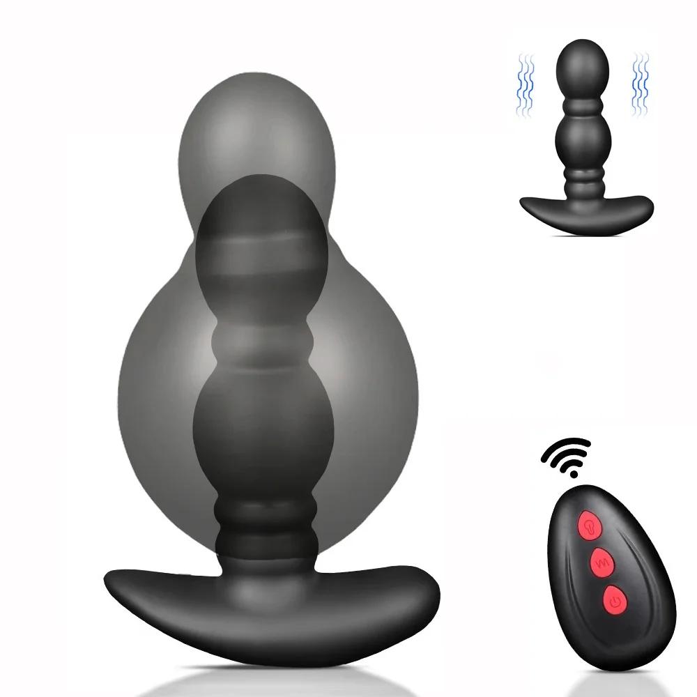 Grand godemichet anal gonflable automatique pour hommes et femmes, gode, masseur de prostate masculi