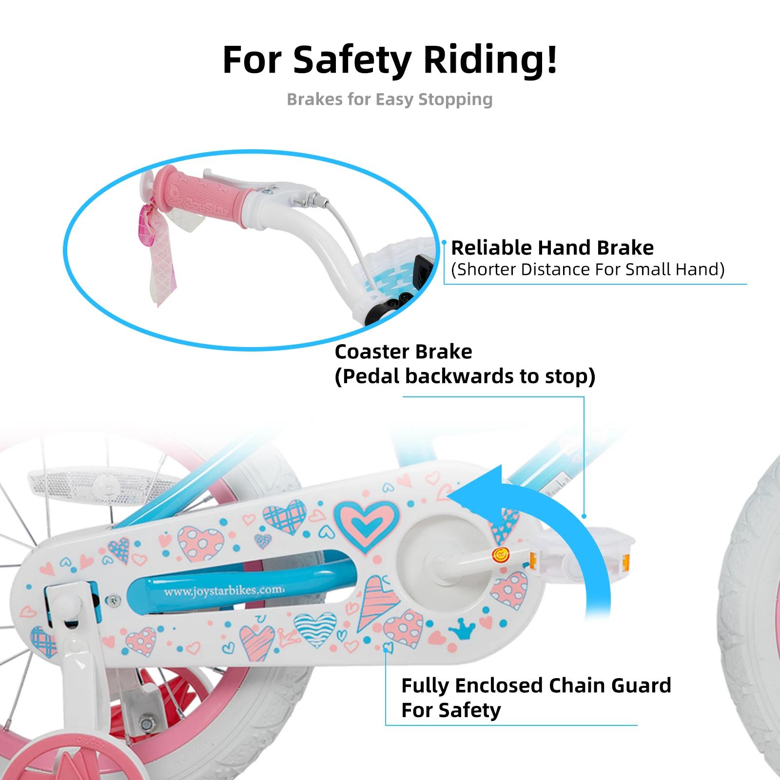 YSTAR-Vélo Angel Girls pour tout-petits et enfants de 2 à 9 ans, vélo pour enfants avec roues d'entr