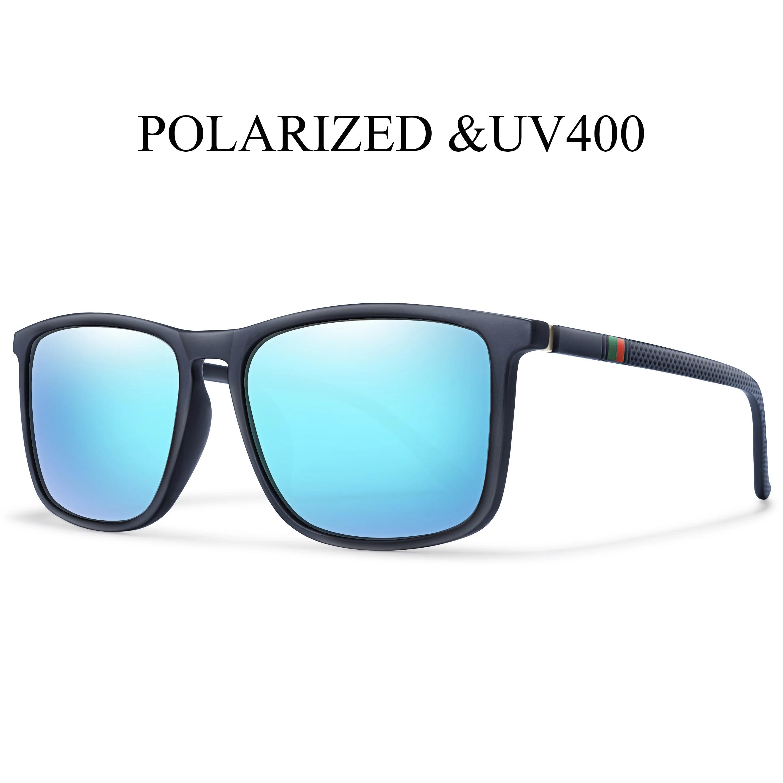 Lunettes de soleil carrées polarisées pour hommes et femmes, lunettes pour hommes, lunettes de pêche