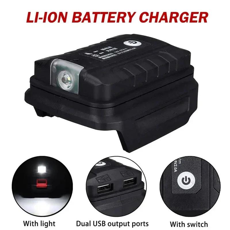 Adaptateur lampe de travail LED pour batterie Li-on Makita 14.4V/18V BL1830 BL1430 BL1850 convertiss
