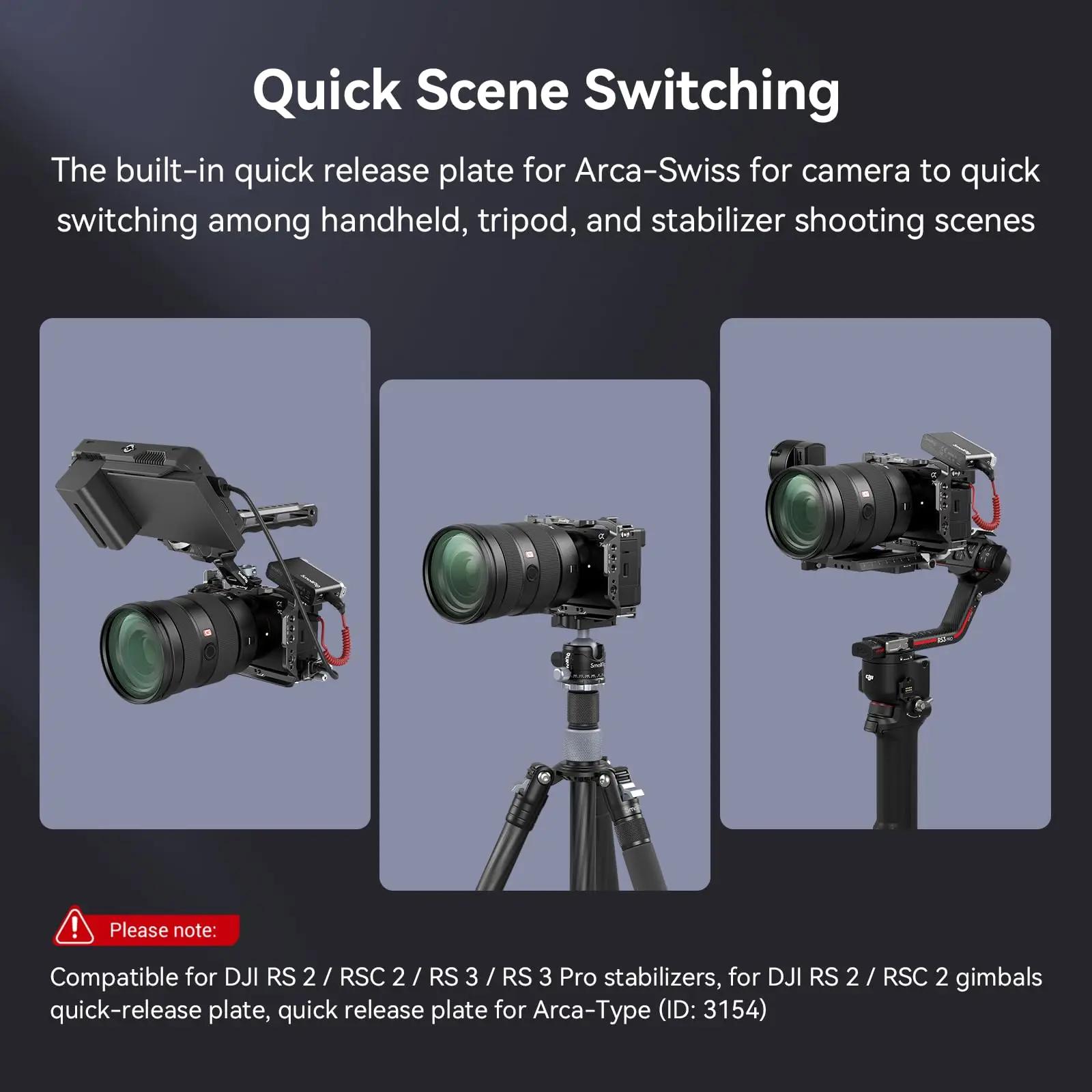 Kit de cage SmallRig A7C II pour Sony Alpha 7C II / Alpha 7CR, plaque de dégagement rapide intégrée
