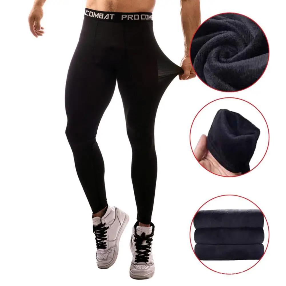 Leggings serrés de Compression pour hommes, pantalons de course, de sport, d'entraînement, de Joggin