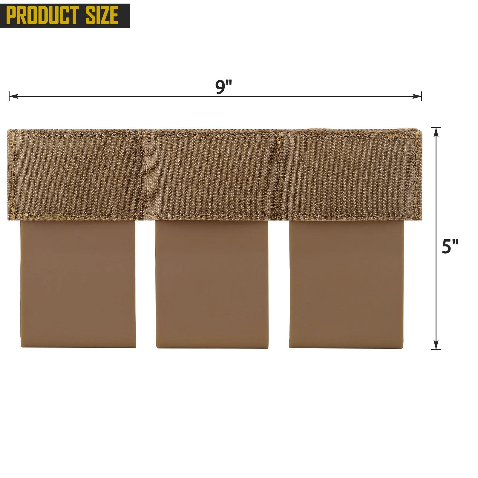 KRYDEX tactique élastique 5.56 Triple Mag insérer 7.62 pochette pour magazines pour plate-forme de p