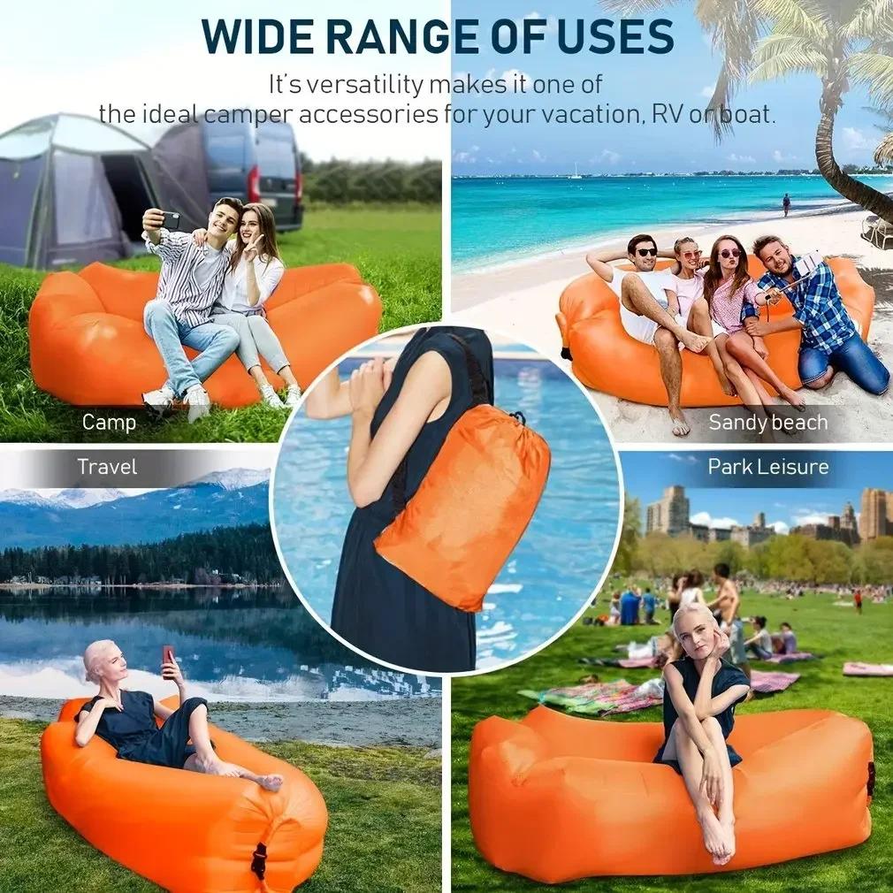 Nouveau canapé gonflable de Camping pliant paresseux chaise longue gonflable extérieure Portable mob