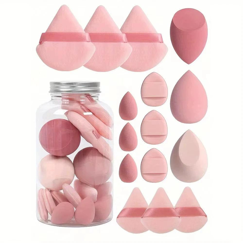 12/15 pièces éponge de maquillage bouffée cosmétique fond de teint éponges mélangeur beauté oeuf pou