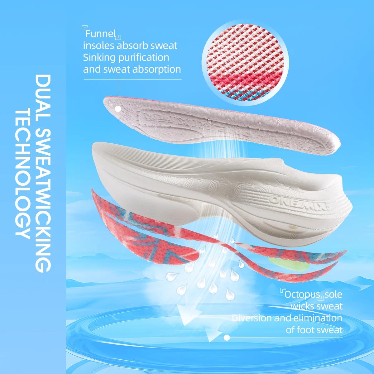 Chaussures de course professionnelles anti-dérapant homme ONEMIX - Baskets ultra-légères rebond étudiant sport