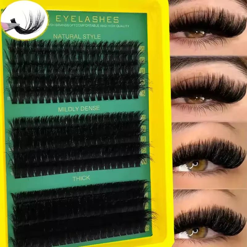 Cils individuels en éventail 5D DIY 0,07 mm, 60D 80D 100D, cils épais, cils en éventail D Curl, cils