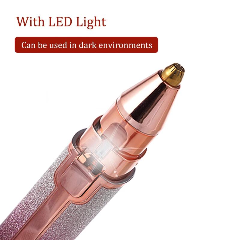Épilateur électrique Rechargeable 2 en 1, tondeuse à sourcils, corps féminin, visage, rouge à lèvres