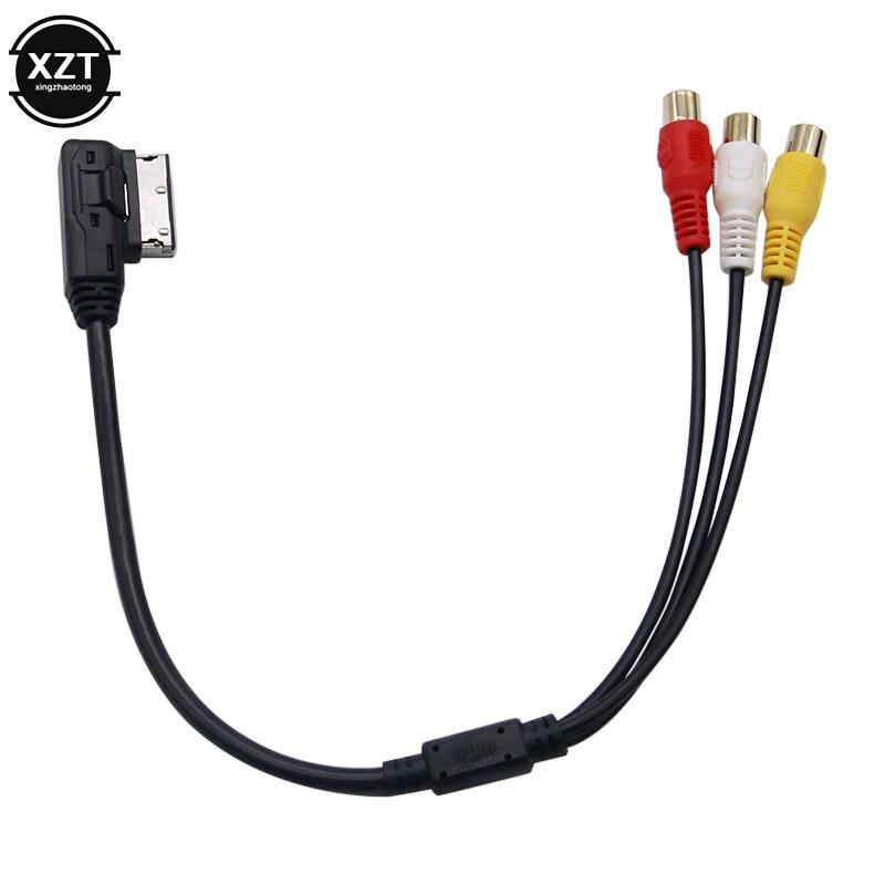 Câble d'entrée Audio-vidéo 3 RCA pour voiture, connecteur de Conversion d'interface AMI MMI, câble d