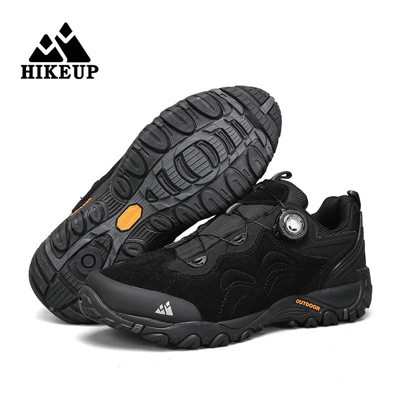 Chaussures de randonnée en cuir pour hommes HIKEUP - Baskets trekking jogging sentier escalade