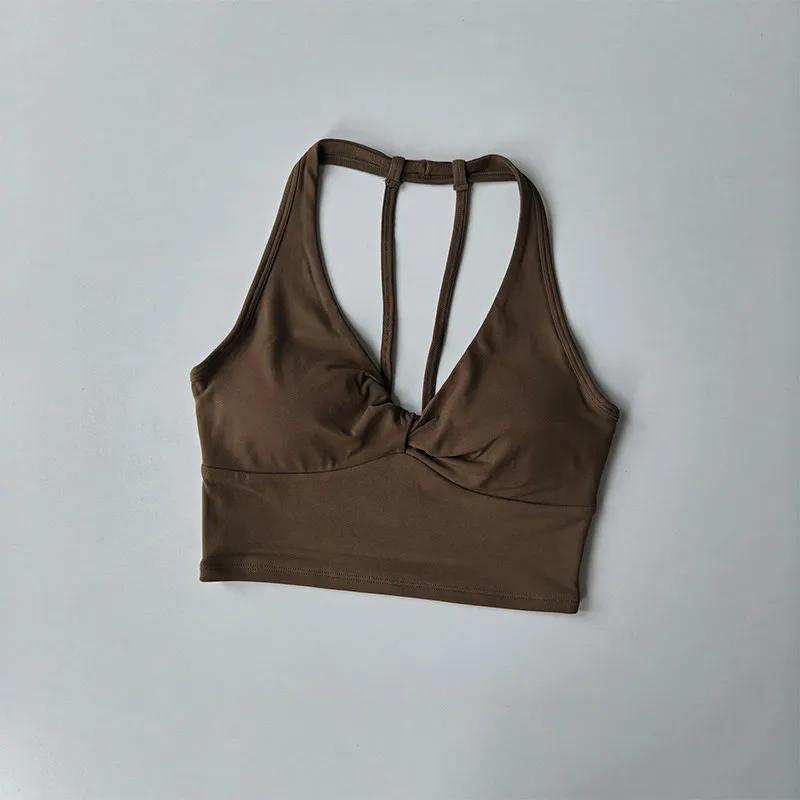 Soutien-gorge de sport respirant et à séchage rapide pour femme, anti-choc, push-up, idéal pour le y