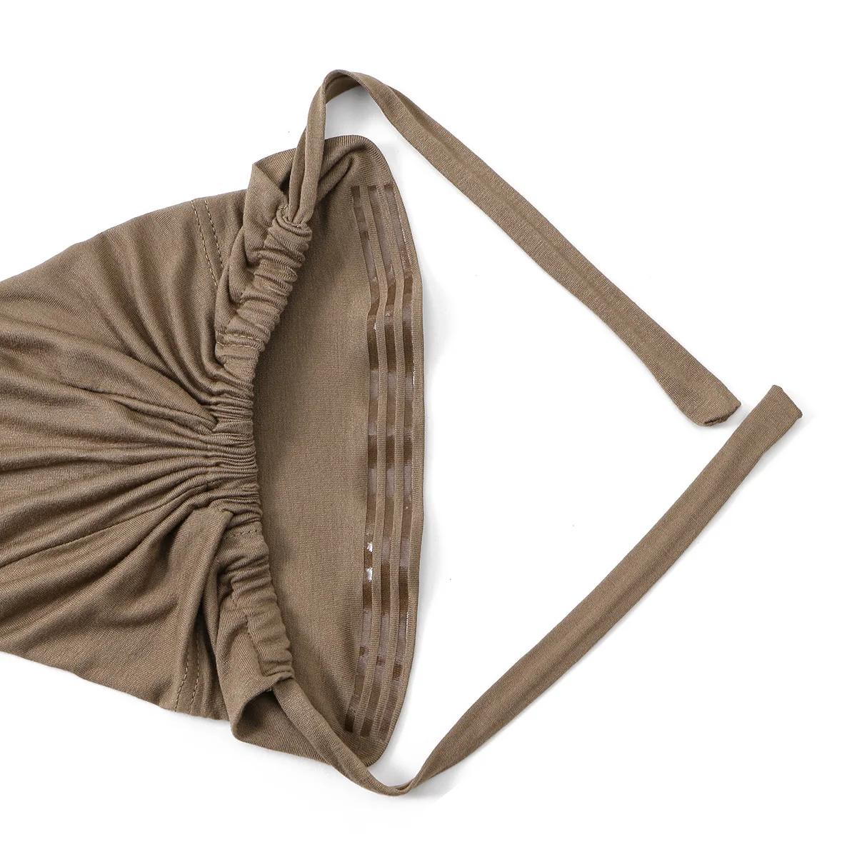 Casquette Hijab musulmane instantanée, couleur unie, avec bandes antidérapantes, sous-capuchon pour