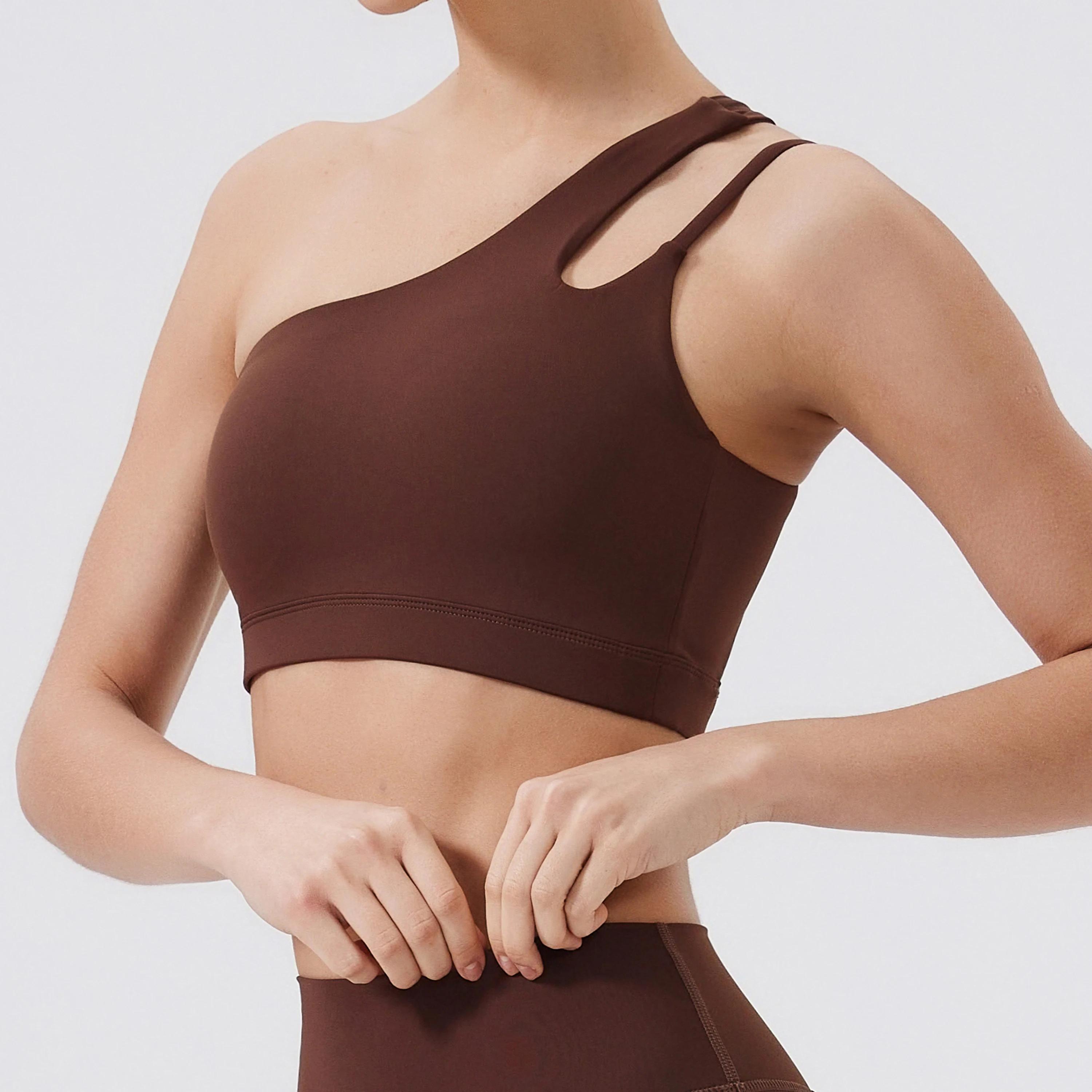 Soutien-gorge sport femme push-up épaule sexy yoga gym course antichoc respirant