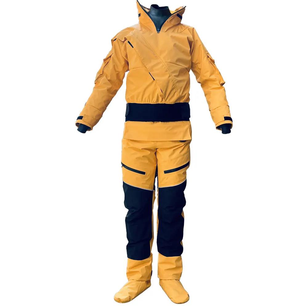Combinaison sèche imperméable à capuche détachable, entrée avant, vêtements pour kayak, pagaie, Raft