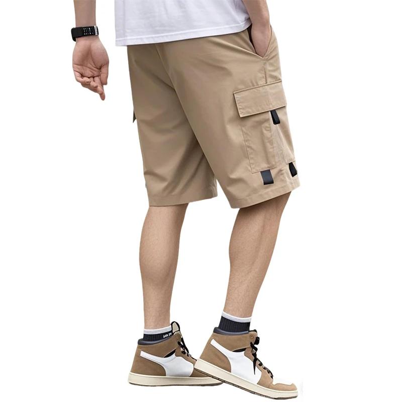 Shorts cargo d'été pour hommes, couleur unie, multi-poches, pantalon tactique militaire, décontracté