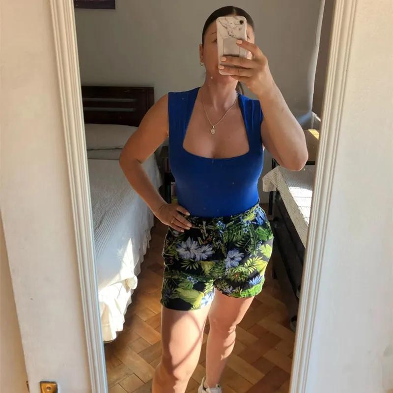 MUJER 2025 noir femme corps col carré sans manches Body femmes bleu blanc Sexy serré Body Lingerie m