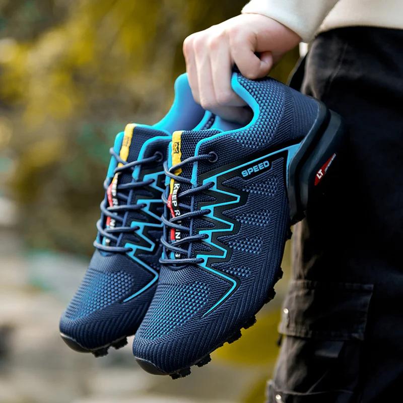 Chaussures de trail running hommes - Baskets antidérapantes légères pour randonnée sportive