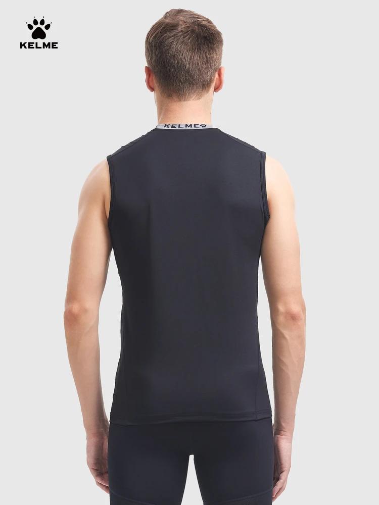 Kelme T-shirt de fitness sans manches pour hommes, vêtements d'été à haute élasticité, respirants, v