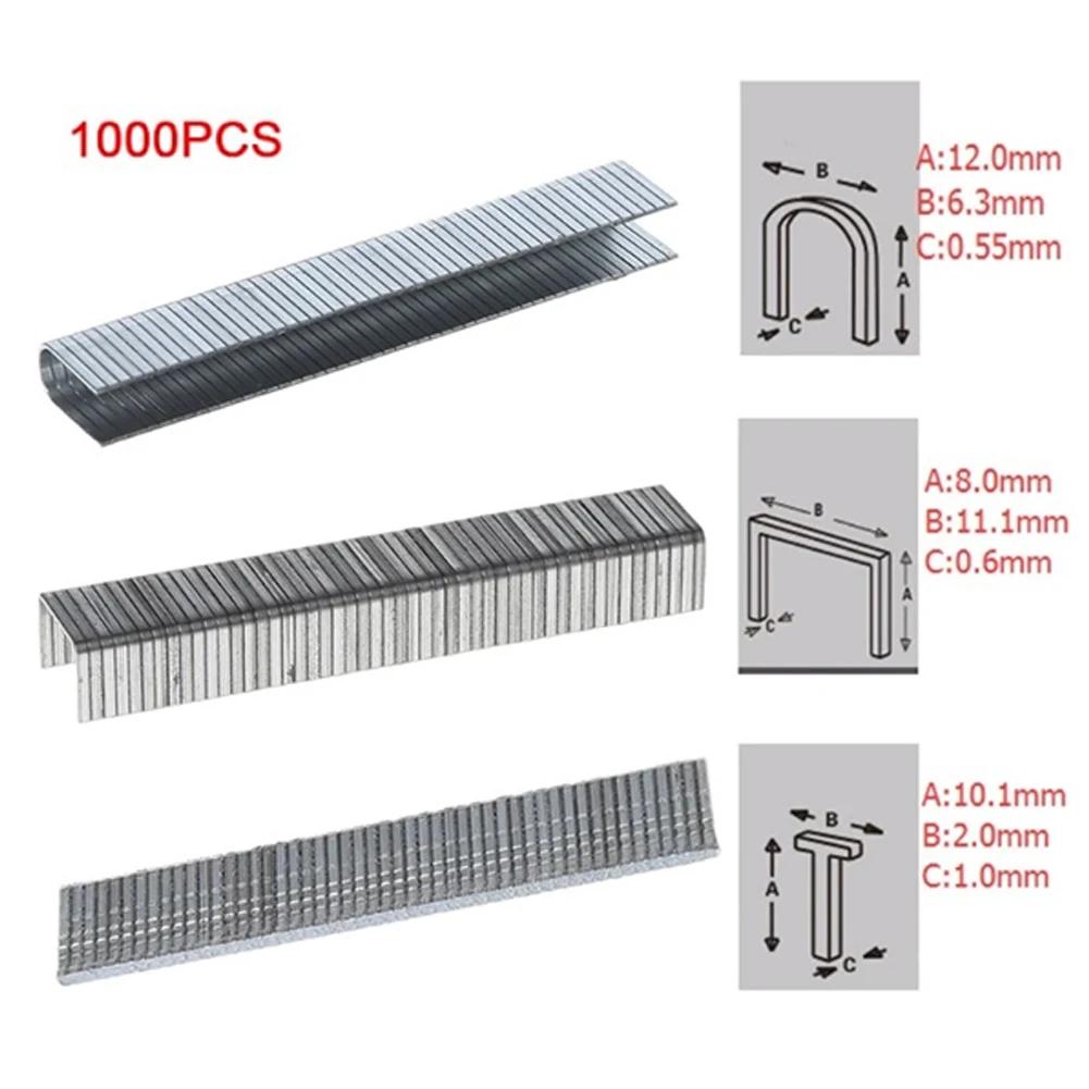 Agrafeuse à ongles en forme de U/porte/T, 1000 pièces, pour meubles en bois, usage domestique, pisto
