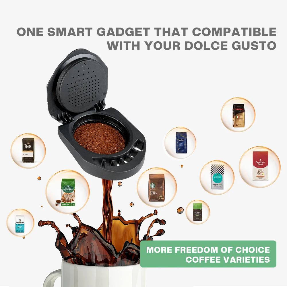 Adaptateur de café réutilisable pour Machine à café Dolce Gusto PICCOLO XS/Genio S, recharge de dose