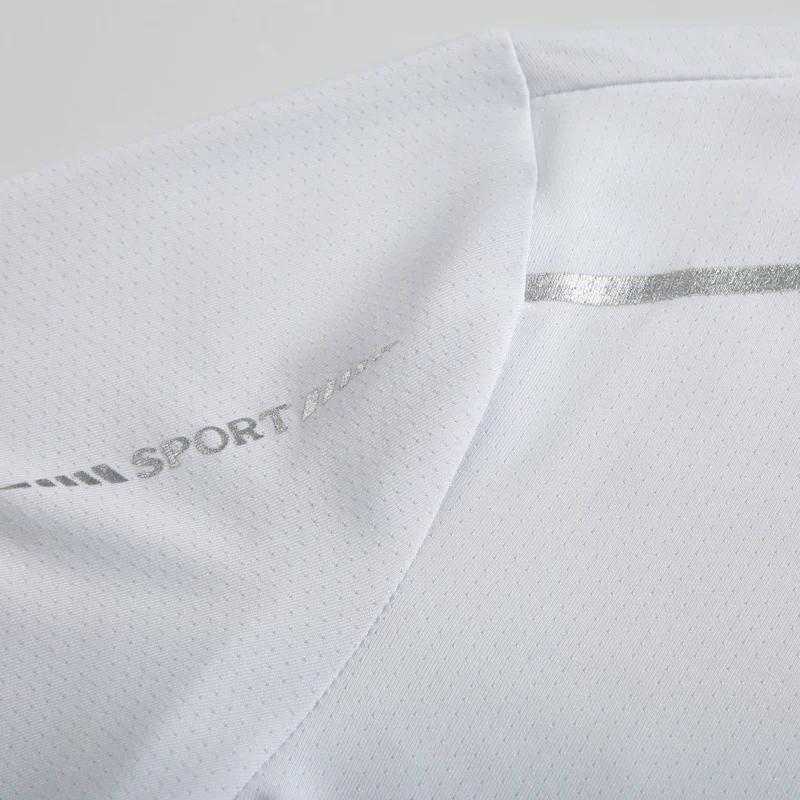 T-shirt de course réfléchissant à manches courtes en soie glacée, séchage rapide, été, mince et resp