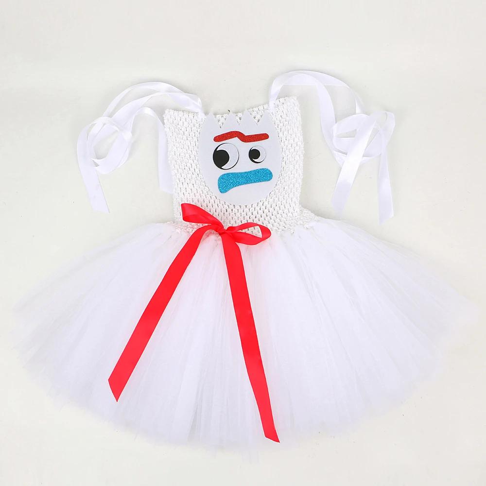 Costumes Forky pour bébés filles, robe Tutu fantaisie d'halloween avec Patch pour les yeux, tenue de