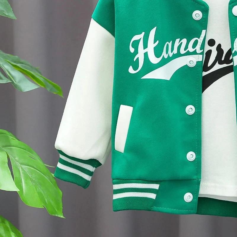 Vêtements de Baseball pour Bébé Garçon et Fille, Ensembles de dehors Décontractés, Manteau et Pantal