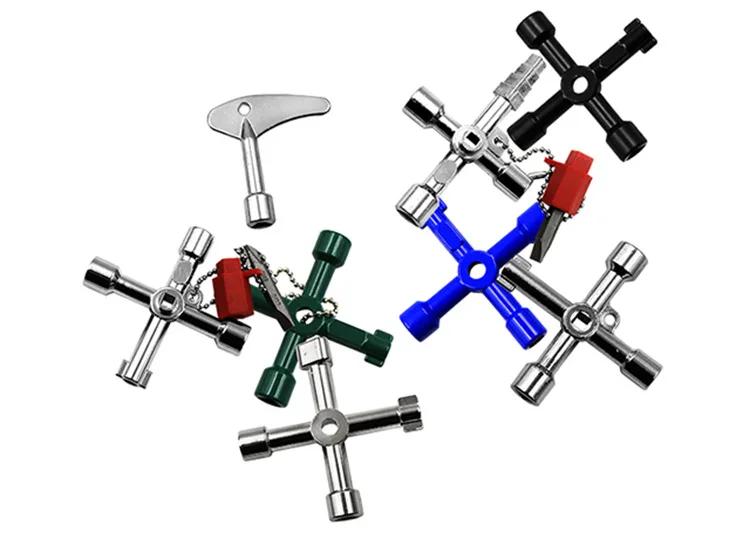 Clé Phillips à 4 voies, Mini Triangle interne universel multifonction, petite clé croisée, outils ma