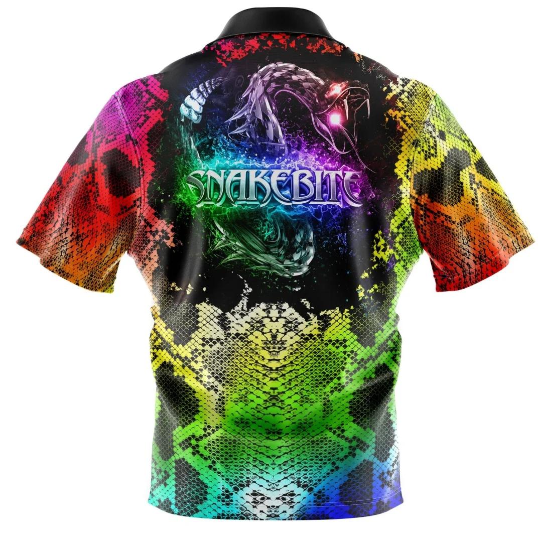 Peter Wright RedYellow Snakebite Polo Shirt réplique Darts Polo Shirt Sports T-shirt pour hommes Vêt