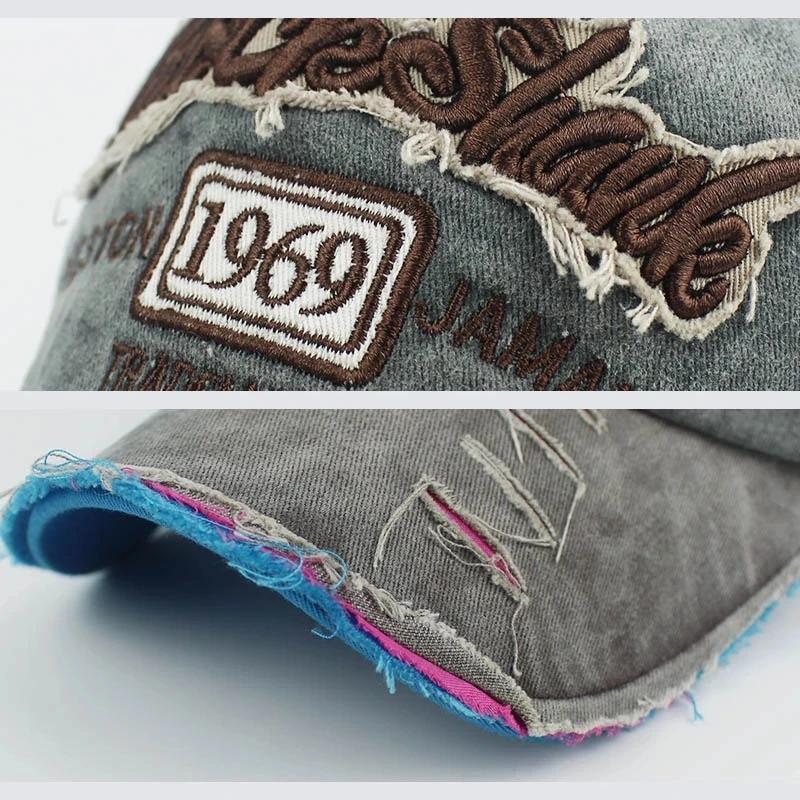 Coton lavé 1969 broderie casquettes de Baseball pour femmes hommes Sport visières Vintage casquette