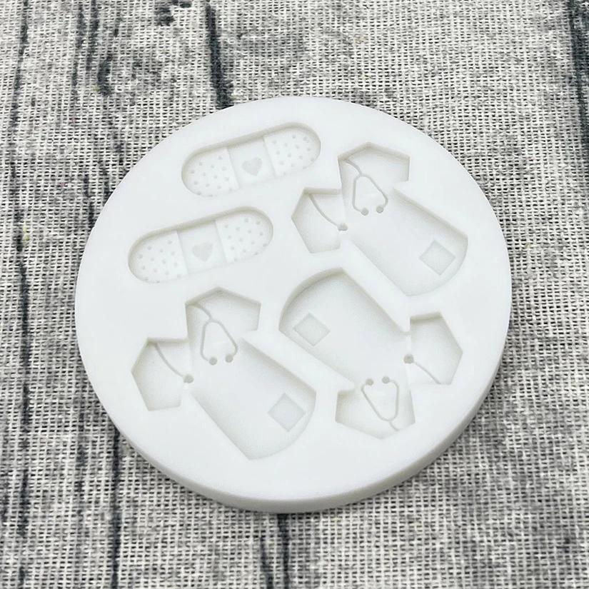 Moule en silicone pour uniforme de docteur, outils de pâtisserie, moule à cupcakes, outils de décora