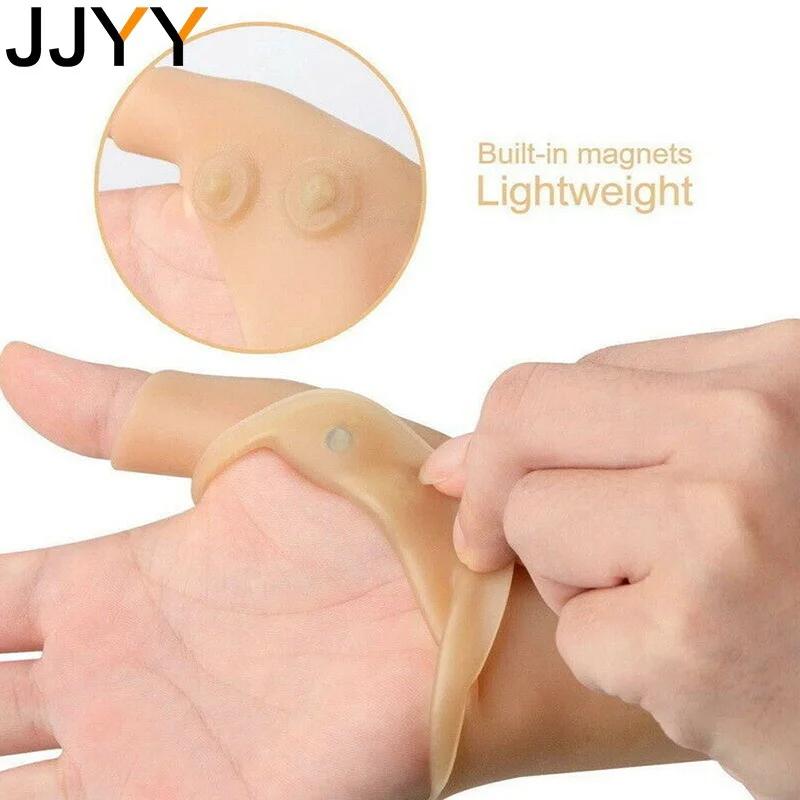 JJYY 1PC thérapie magnétique poignet main pouce soutien gants Silicone Gel arthrite pression correct