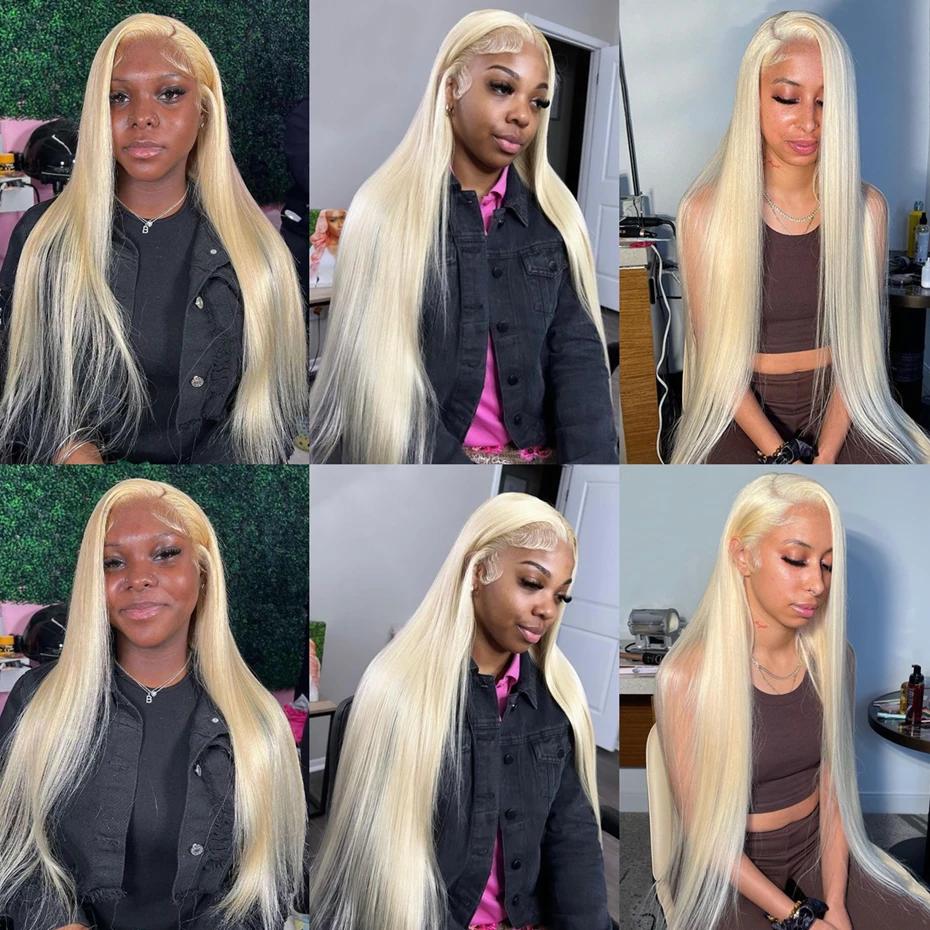 Tissage en Lot Brésilien Naturel Remy Lisse Blond 613, Extensions de Cheveux Humains, 30 34 36 38 40