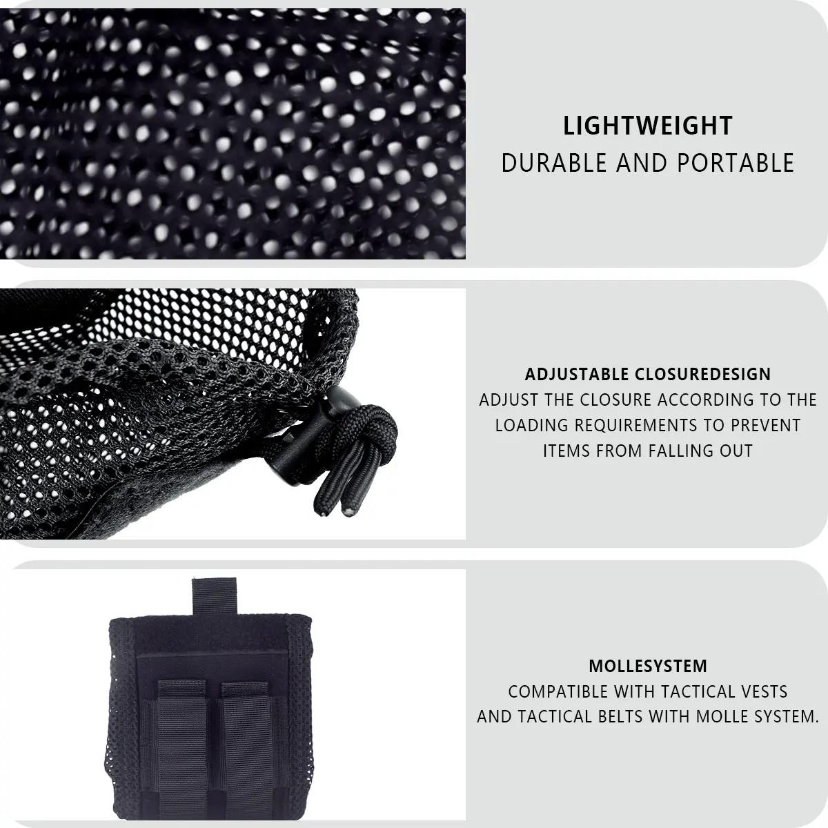 EDC Dull-Sacs de chasse pliables pour le sport en plein air, mini filet de poche, sacs de décharge e