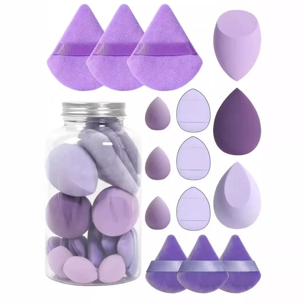 12/15 pièces éponge de maquillage bouffée cosmétique fond de teint éponges mélangeur beauté oeuf pou