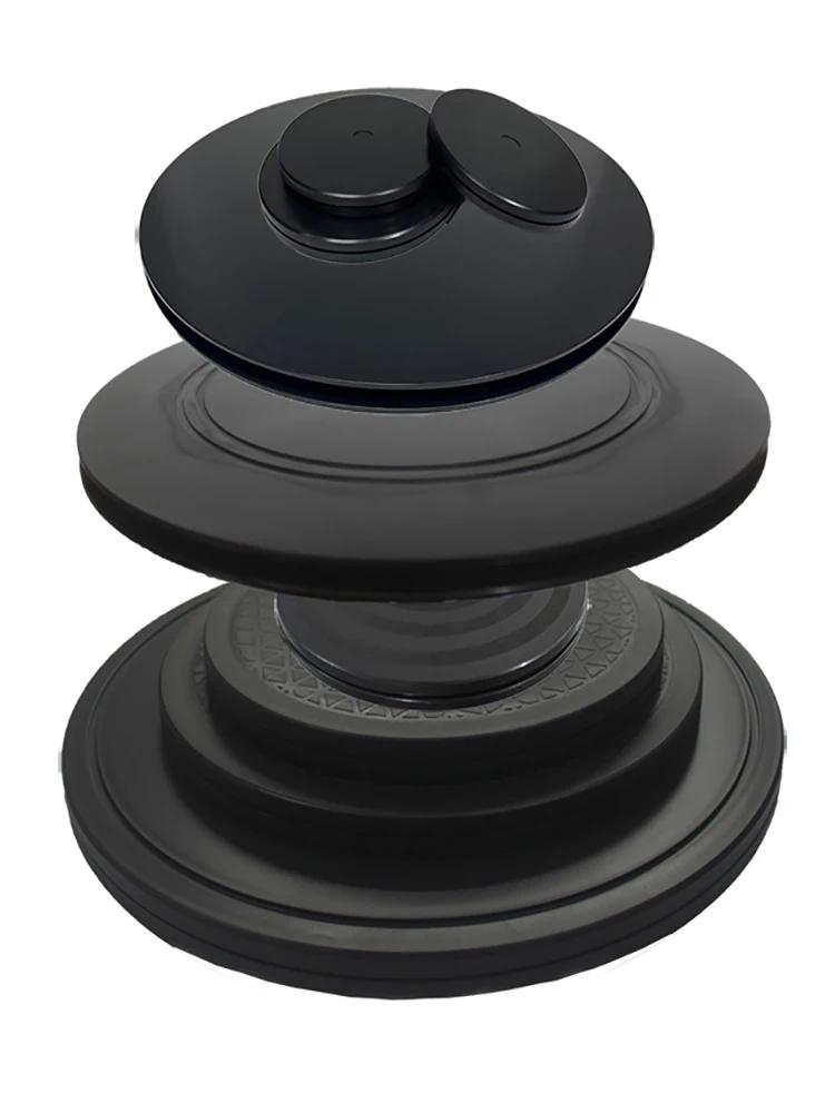 HQ MUTE – plateau tournant antidérapant en plastique ABS solide, 8/10/12.5/20/25/30/35/40CM, noir, p