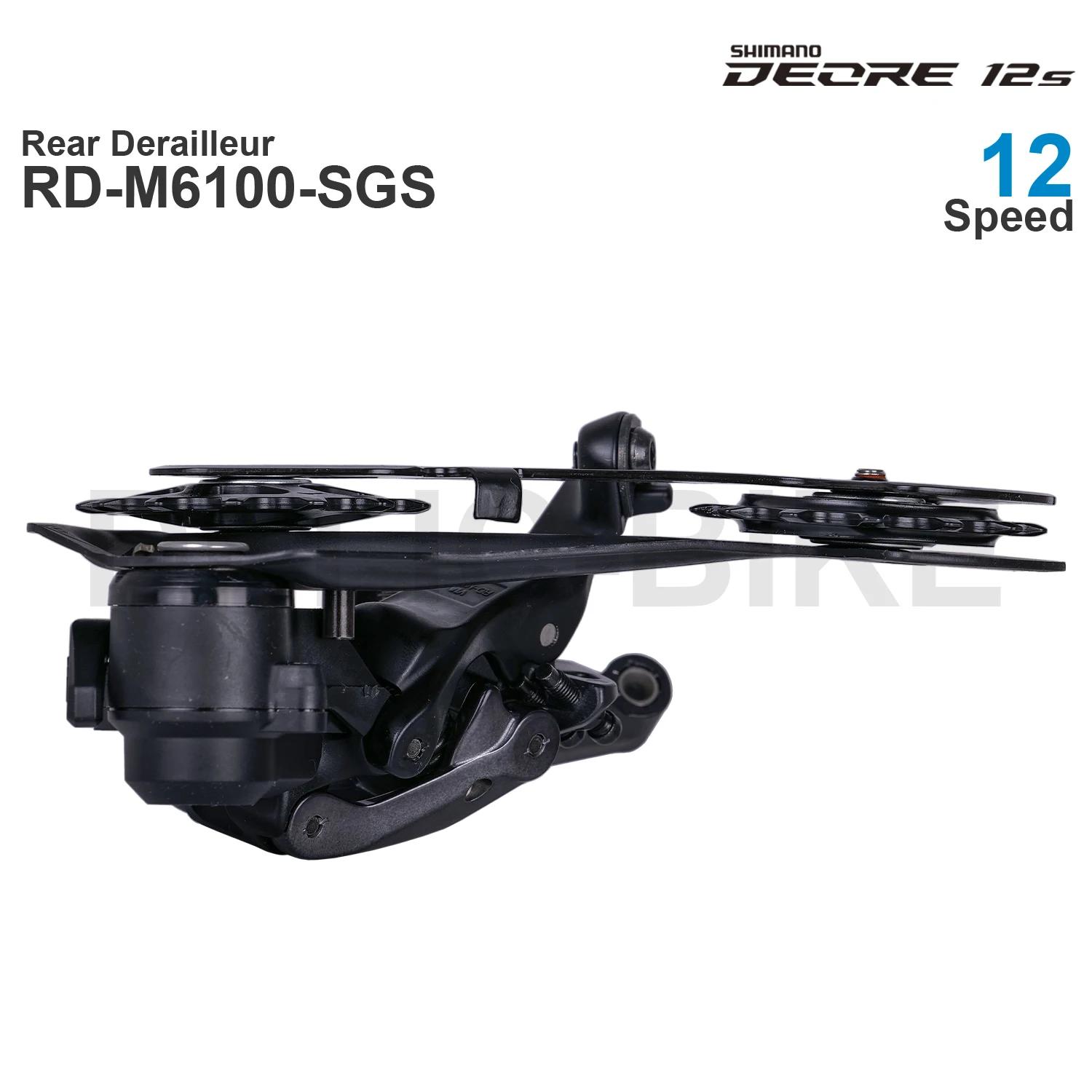 Dérailleur arrière Shimano Deore M6100 12 vitesses - Compatible 1x12 Shadow RD+ pour VTT et gravel
